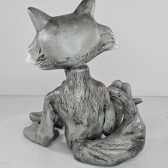 Handcrafted Ceramic Wolf Figurine With Removable Head Jeanette Clark Johnson - Picture 3 of 9